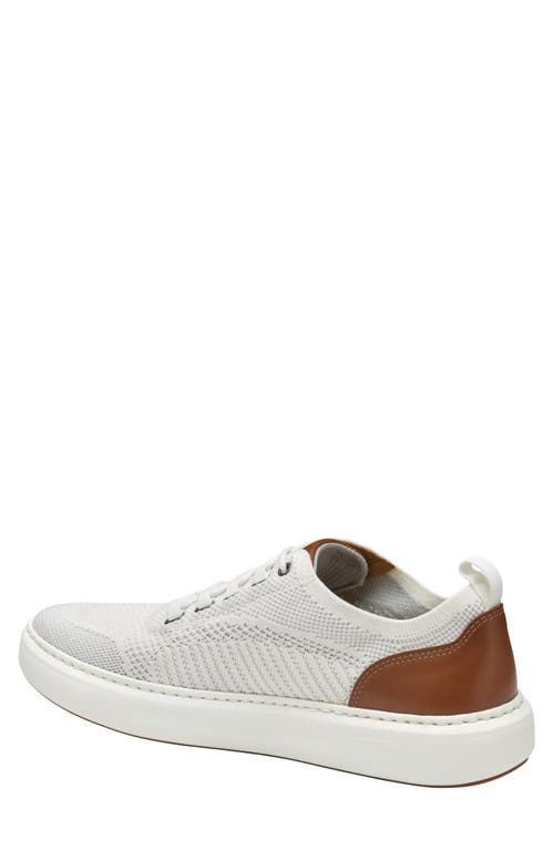 Johnston & Murphy Anders Knit Sneaker In White Knit