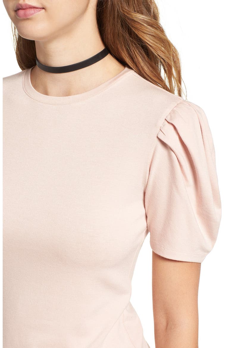 Ruffle Sleeve Top, Alternate, color, PINK SMOKE