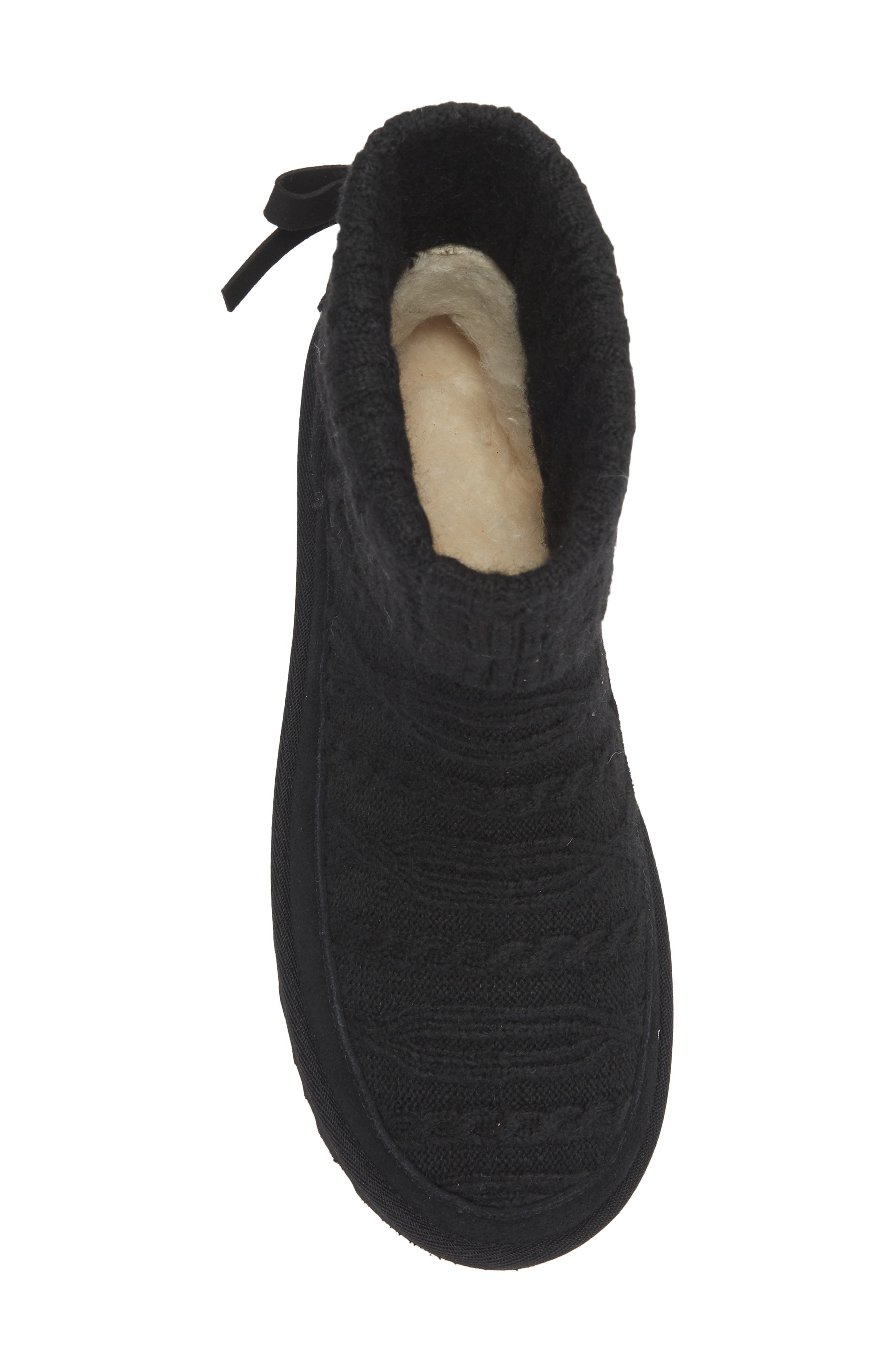 UGG<sup>®</sup> Classic Mini Cable Knit Bootie, Alternate, color, Black