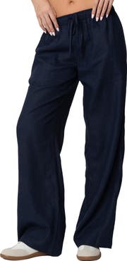 p*n様 PWA LINEN DENIM TROUSERS L NYDJ Marilyn Linen Trouser - Oxford Navy - QVC.com