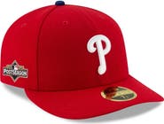 New Era Men's New Era Red Philadelphia Phillies 2025 MLB Postseason Side Patch Low Profile 59FIFTY Fitted Hat