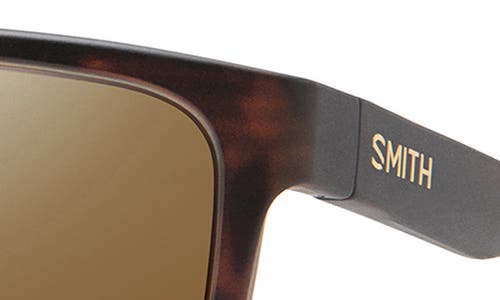 Smith Riptide 57mm Chromapop™ Polarized Sport Rectangular Sunglasses In Matte Tortoise/brown