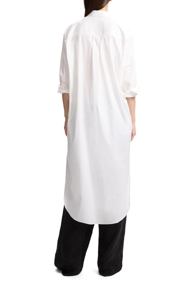 Theory Long Sleeve Cotton Blend Maxi Shirtdress, Alternate, color,