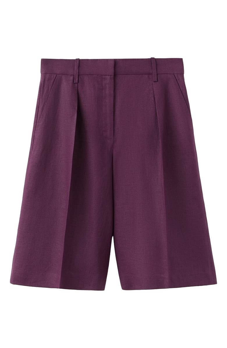 MANGO Linen Bermuda Shorts, Alternate, color, 