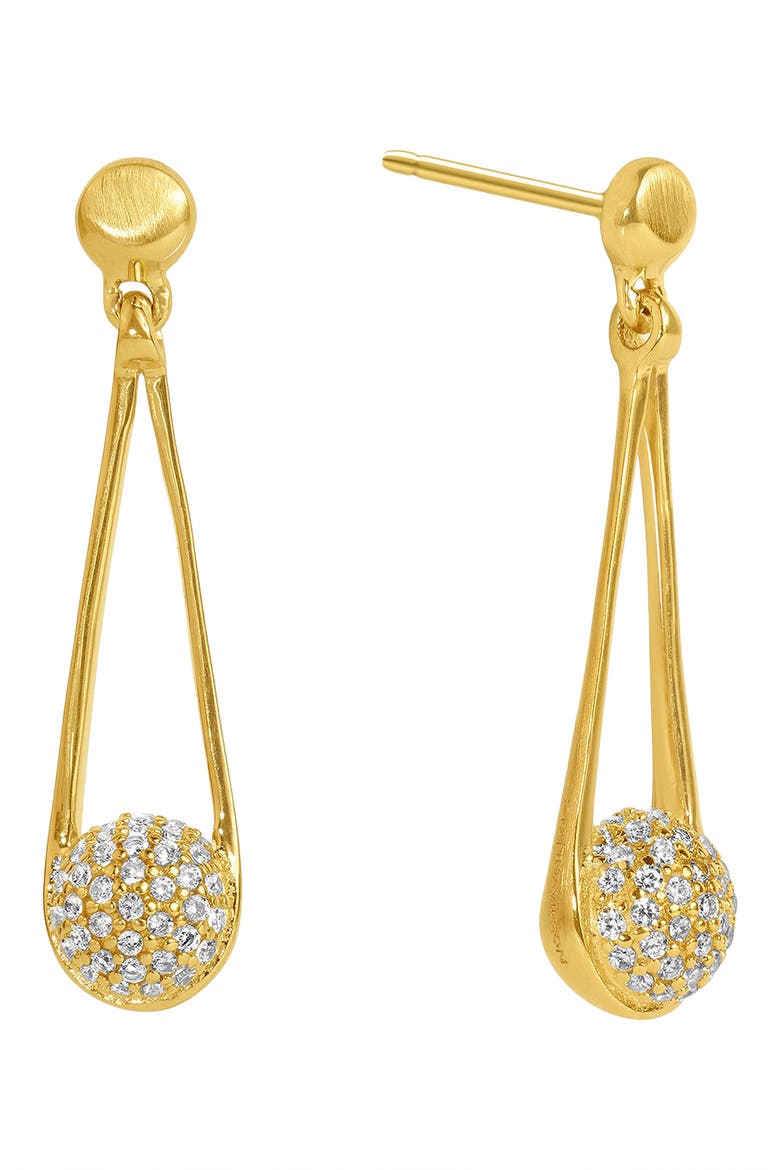 Mini Ipanema Pavé Drop Earrings, Main, color, TP 22KYG