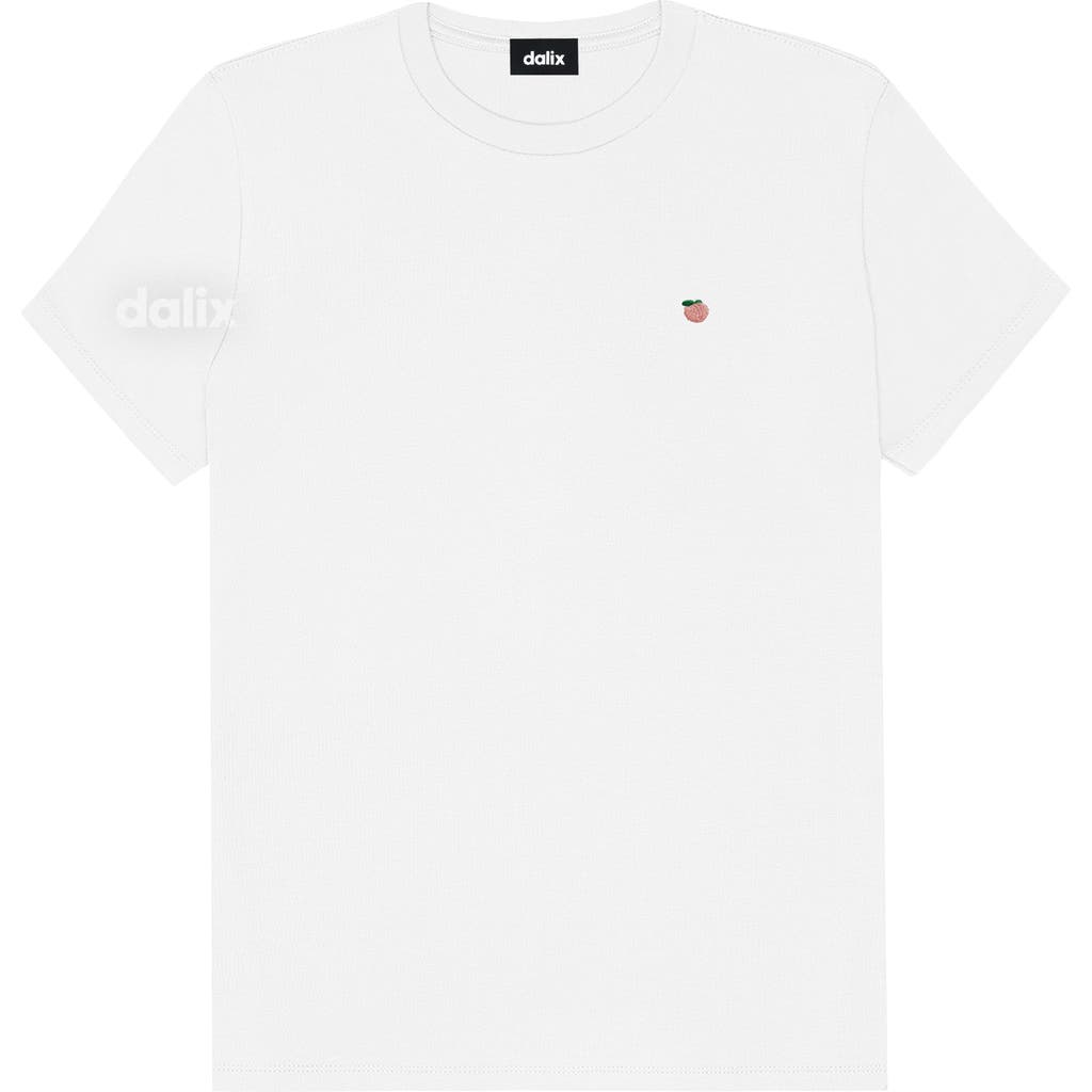 Dalix Womens Lil Peach Jersey Tee In White