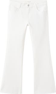 MANGO TEEN Mid Rise Crop Flare Jeans