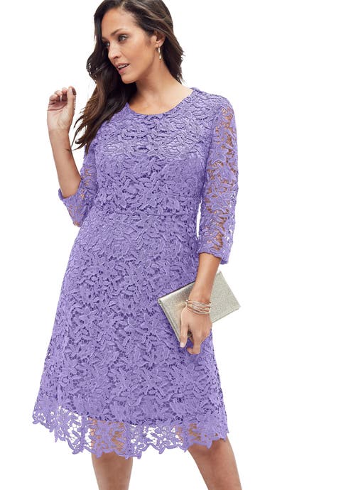 Lace Fit & Flare Dress (Plus Available)