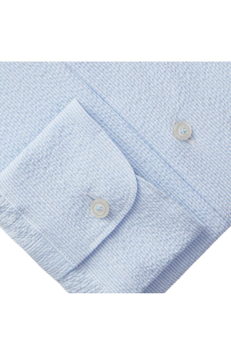 Emanuel Berg Textured Sartorial Stripe Cotton Dress Shirt, Alternate, color, Light Pastel Blue