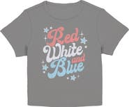 Lost Gods Junior's Red White And Blue Quote Short Sleeve Baby T-Shirt