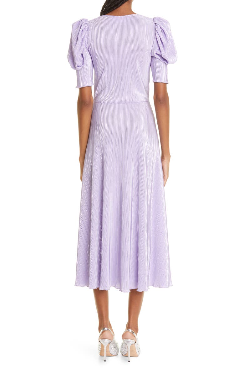 ROTATE Sierina Puff Sleeve Midi Dress, Alternate, color, 
