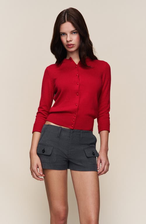 Guizio Emelie Wool Cardigan In Red