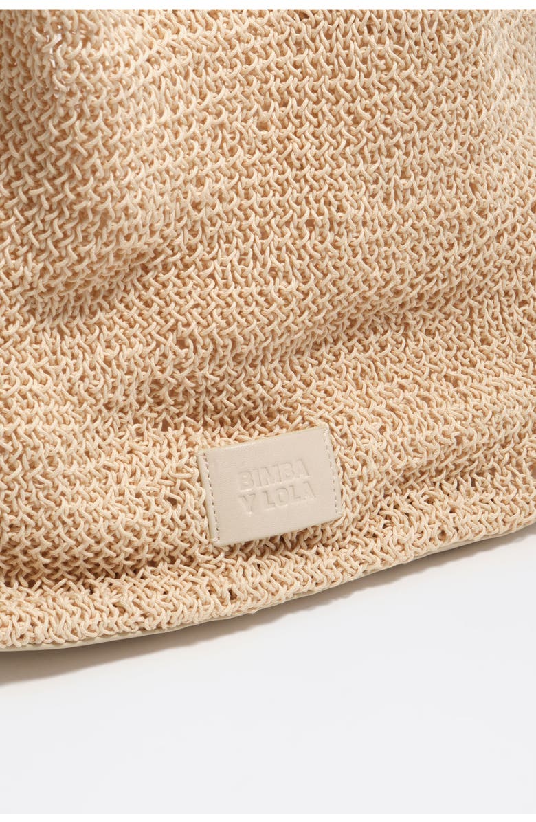 Bimba y Lola Woven Large Shoulder Bag, Alternate, color, Ivory