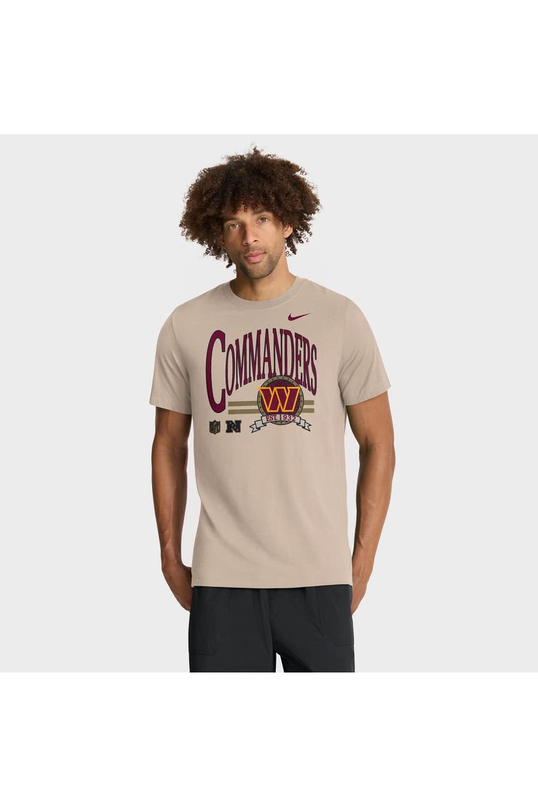 Men's Nike Sand Washington Commanders Rewind Tri-Blend T-Shirt, Main, color, Sand
