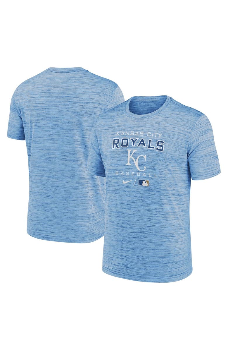 Nike Men's Nike Light Blue Kansas City Royals Authentic Collection Velocity Practice Performance T-Shirt, Main, color,