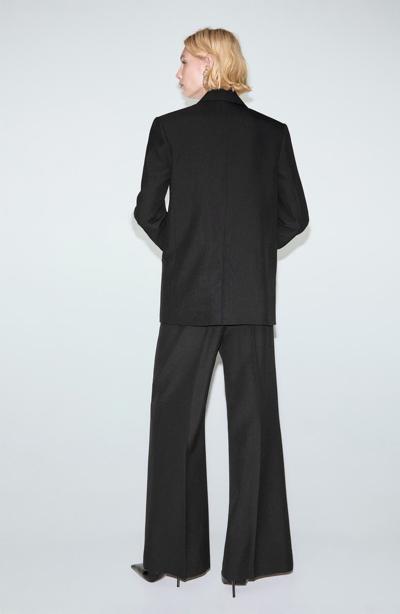 MANGO Wide Leg Suit Pants, Alternate, color, Black