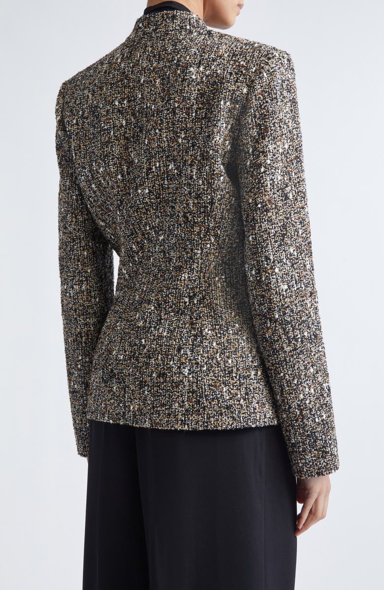 ST. JOHN Bouclé Tweed Jacket, Alternate, color, Black Ecru Multi