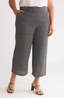 MAX STUDIO Wide Leg Crop Crepe Pants