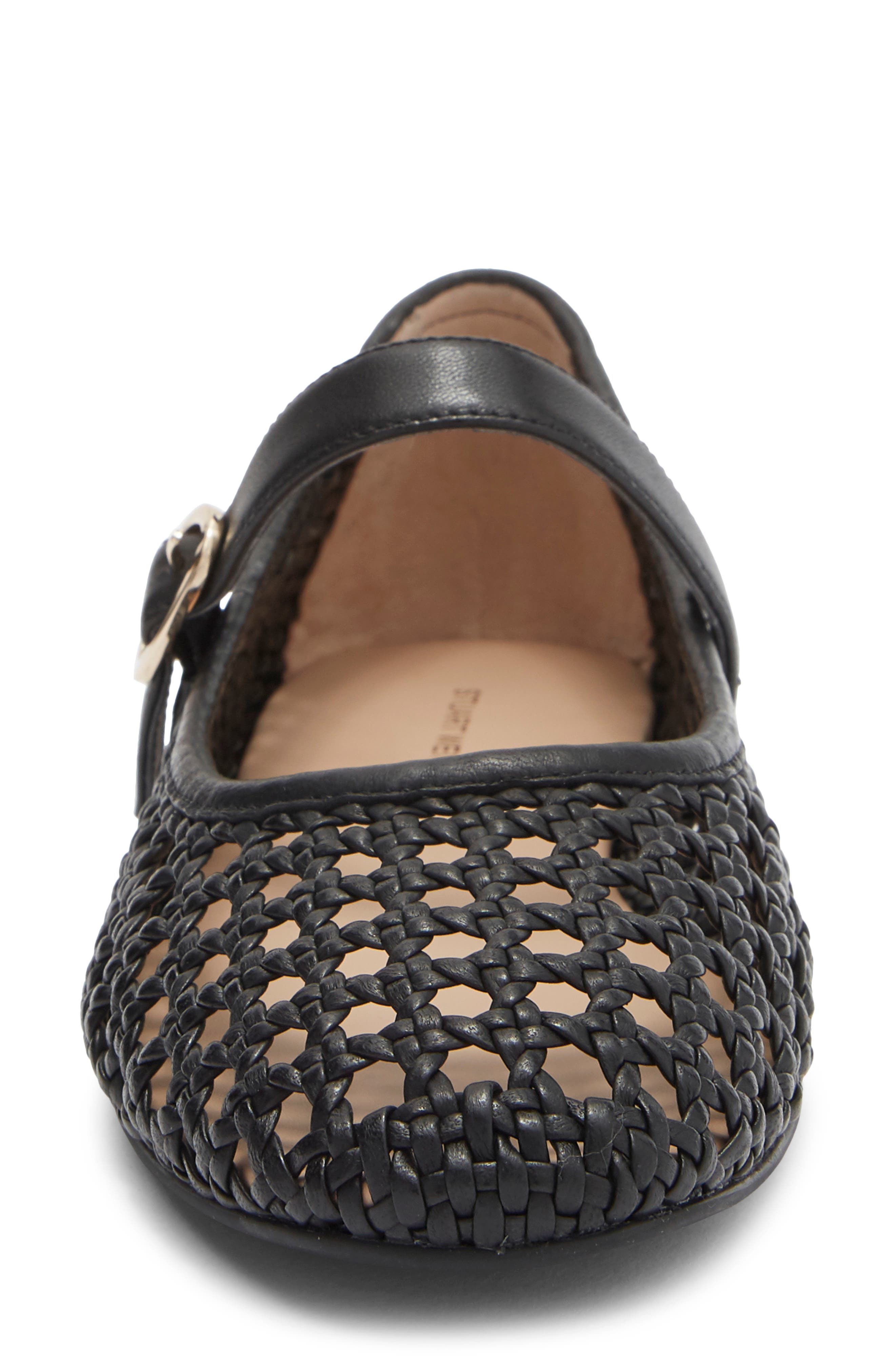 Stuart Weitzman Freya Mary Jane Flat, Alternate, color, Black
