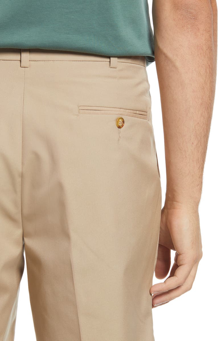 Berle Prime Pleated Poplin Shorts, Alternate, color, Tan