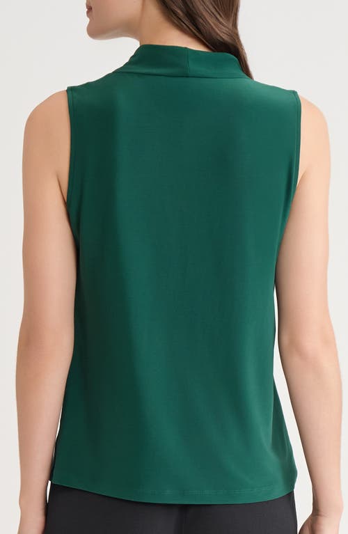 Kasper Knot Front Sleeveless Top In Green