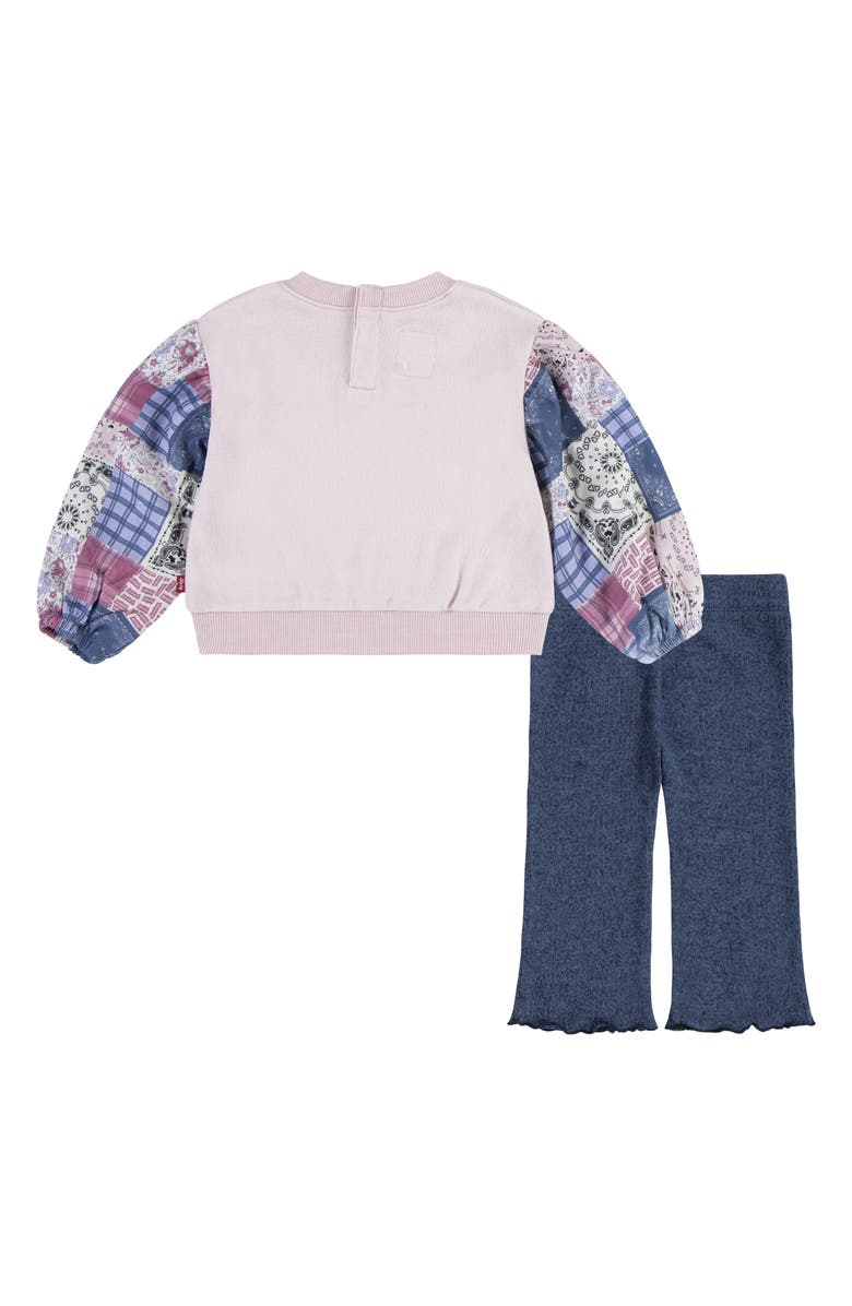 Levi's Patchwork Pullover & Flare Leggings Set, Alternate, color,