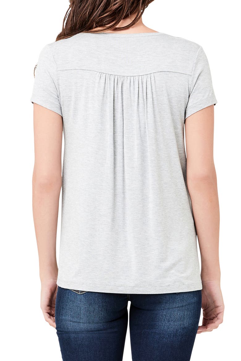 Lara Nursing Tee, Alternate, color, Silver Marle