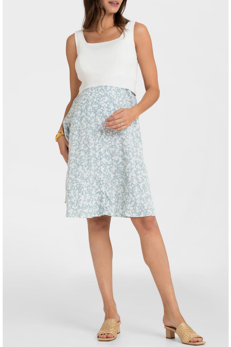 Sleeveless Maternity/Nursing Dress, Main, color, SAGE