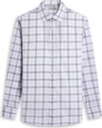 Bugatchi Julian Shaped Fit Check Stretch Cotton Button-Up Shirt