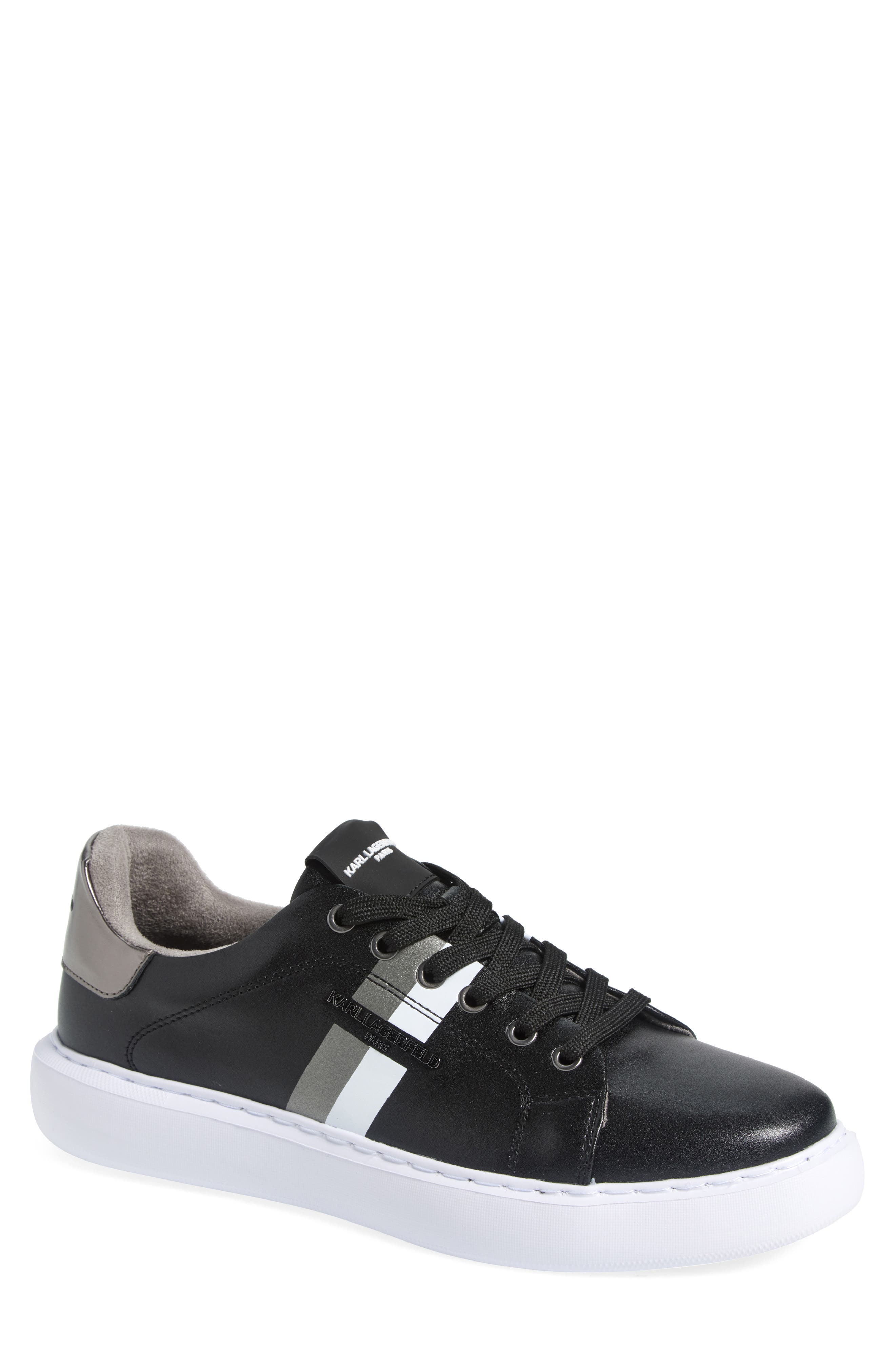 KARL LAGERFELD PARIS Side Stripe Logo Sneaker, Main, color, 