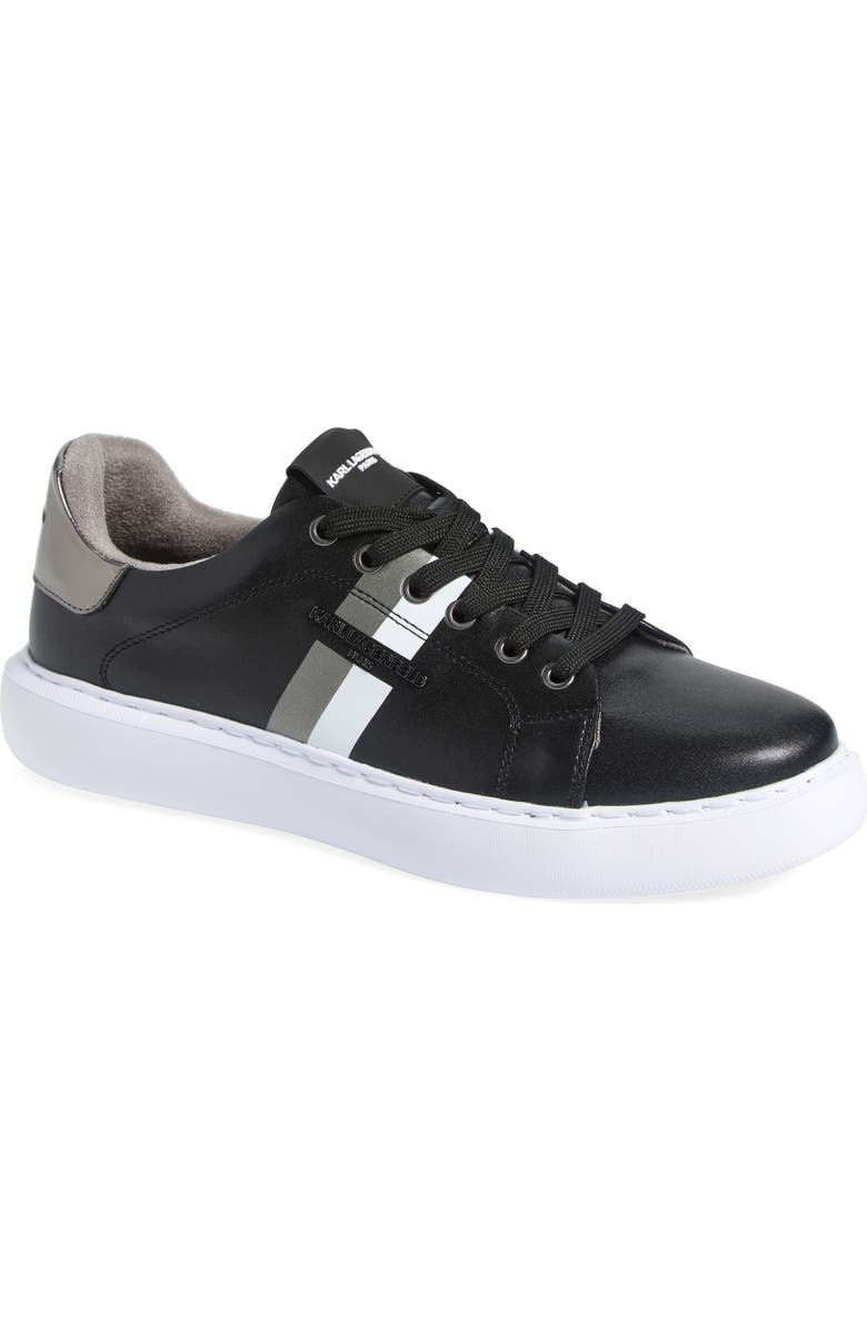 KARL LAGERFELD PARIS Side Stripe Logo Sneaker, Main, color,