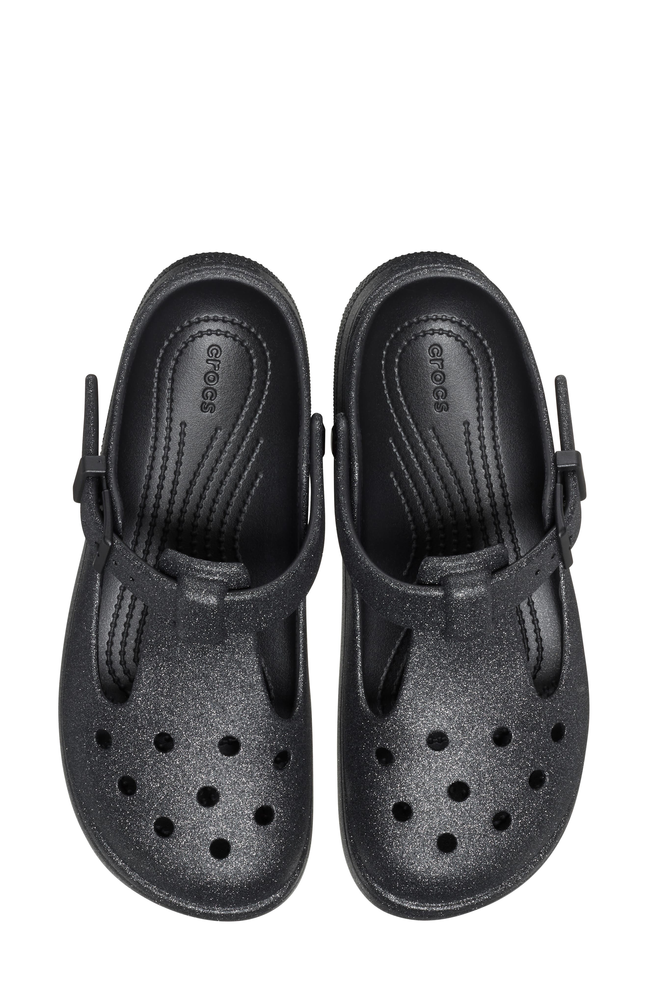 CROCS Classic Glitter Clog, Alternate, color, Black
