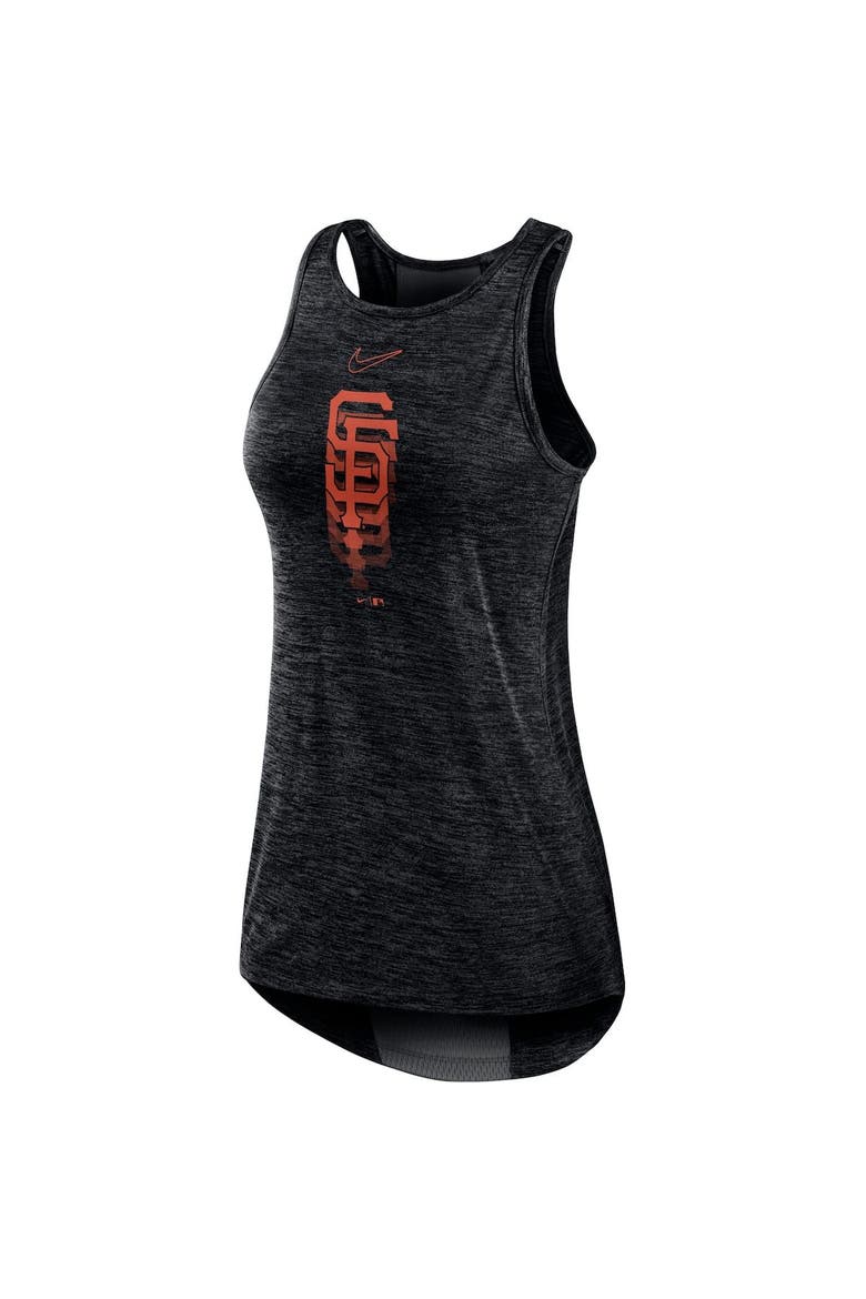 Women's Nike Black San Francisco Giants Logo Fade High Neck Performance Tank Top, Alternate, color, Black
