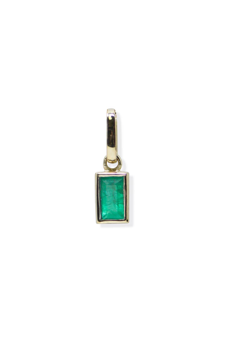 Cléo Carré Pendant Charm, Main, color, GREEN