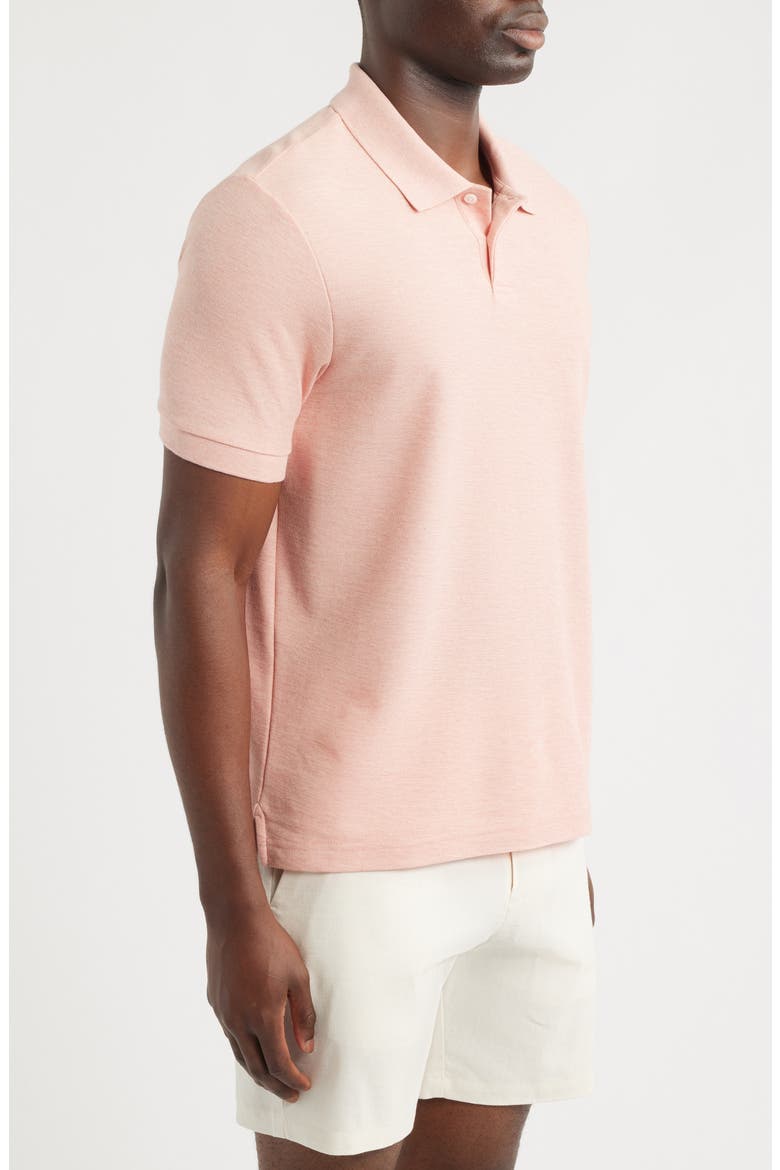 Pima Cotton Piqué Polo, Alternate, color, PINK TAN HEATHER