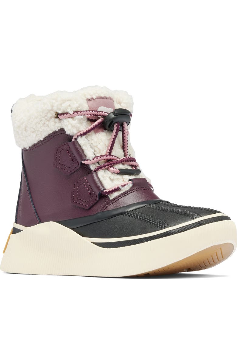 SOREL Kids' Out N About IV Chillz Waterproof Duck Boot, Main, color, Epic Plum/ Black