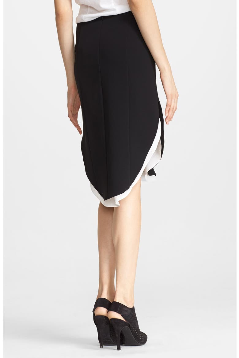 'Ashlee' High/Low Skirt, Alternate, color, BLACK