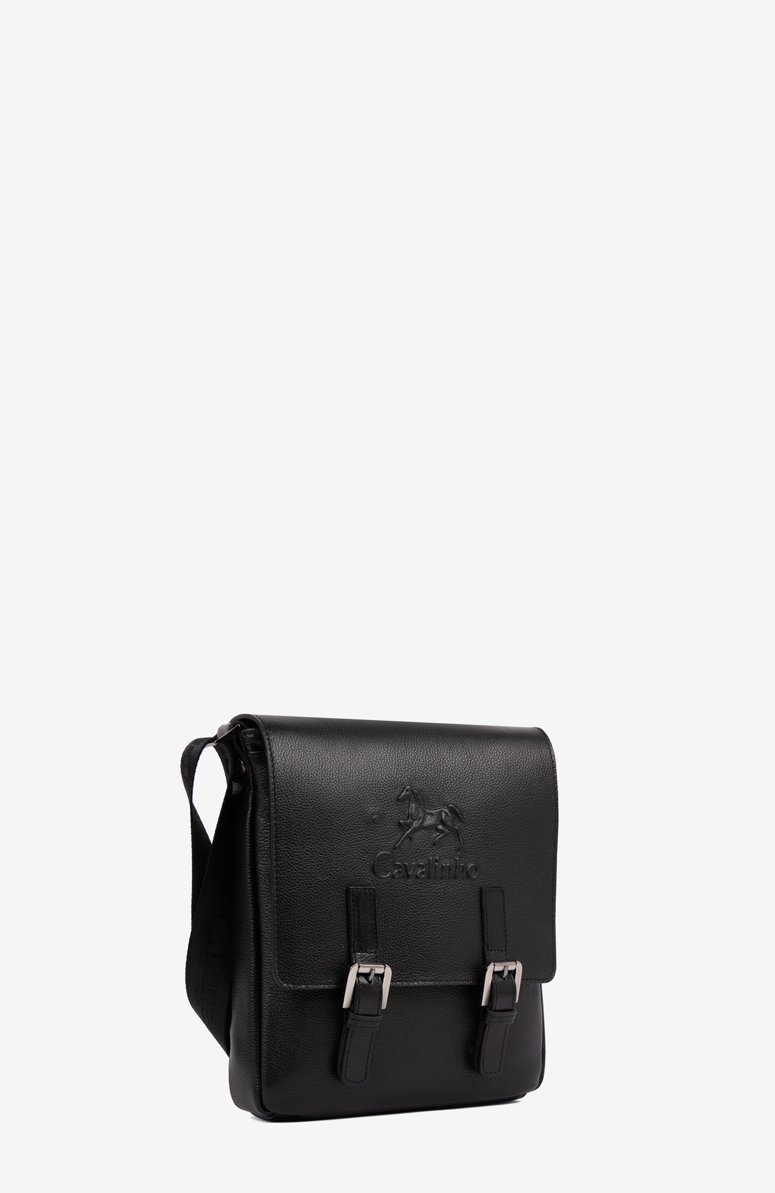 El Cavaleiro Leather Traveler Crossbody Bag 483, Alternate, color, Black