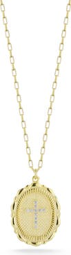 SPHERA MILANO CZ Cross Pendant Necklace