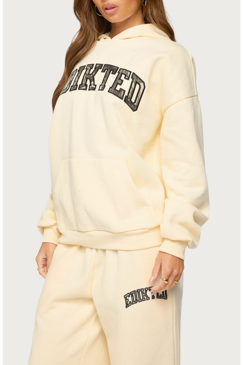 Crush Graphic Oversized Hoodie, Alternate, color, BUTTER