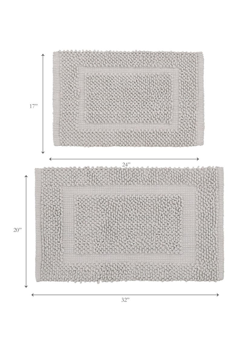 Sophie 2-Piece Bath Mat Set, Alternate, color, SOFT GRAY