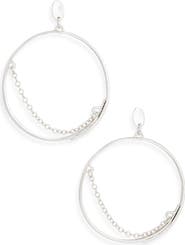 Karine Sultan Swing Chain Hoop Drop Earrings
