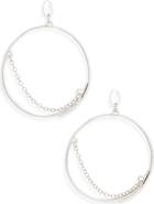 Karine Sultan Swing Chain Hoop Drop Earrings