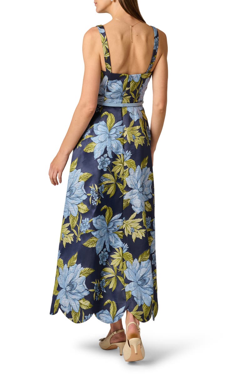 Aidan Mattox Floral Jacquard Party Dress, Alternate, color,