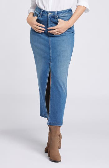 Nydj A-line Denim Maxi Skirt In Fairmont