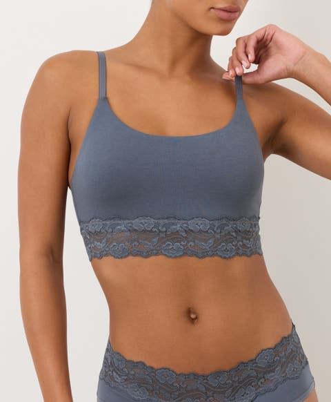 Lace Modern Scoop Bralette Made With Organic Cotton