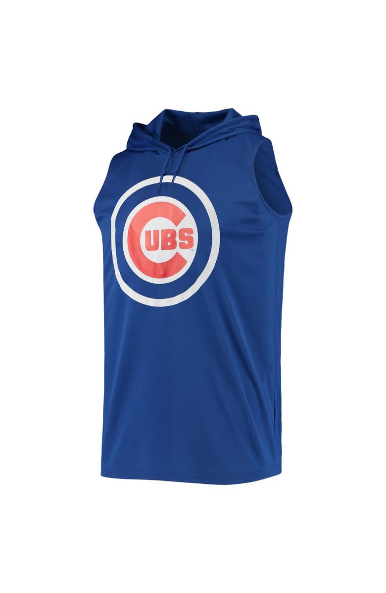 STITCHES Men's Stitches Royal Chicago Cubs Sleeveless Pullover Hoodie, Alternate, color,