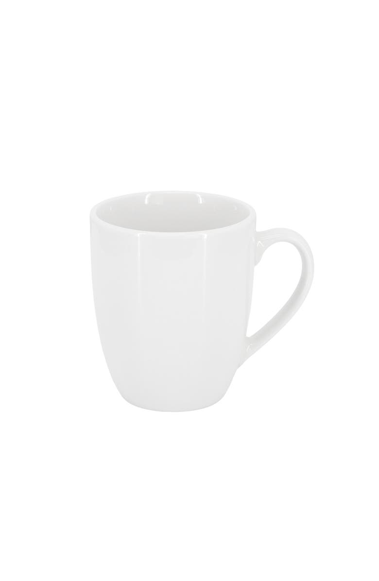 Elama Iris 32 Piece Porcelain Dinnerware Set with 2 Large Serving Bowls, Alternate, color, White