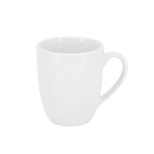 Elama Iris 32 Piece Porcelain Dinnerware Set With 2 Large Serving Bowls In White