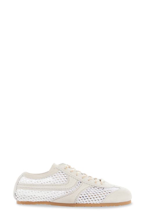 Dries Van Noten Sneakers Mit Wildlederbesatz In White